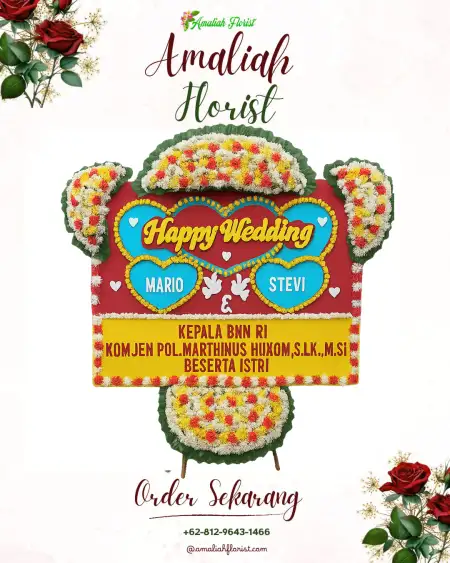 Papan Bunga Pernikahan Kalimulya Depok